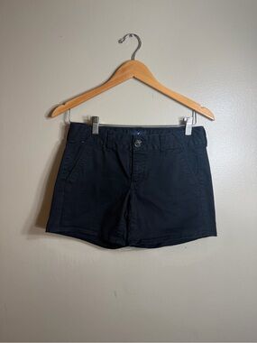 American Eagle Black Chino Shorts Size 2 Stretch Classic Casual